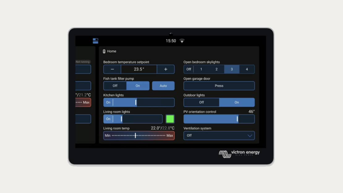 Panneau de commutation Venus OS v3.70 GX