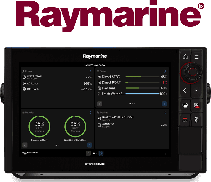 Intégration d’appareils GX aux écrans MFD de navigation – Raymarine