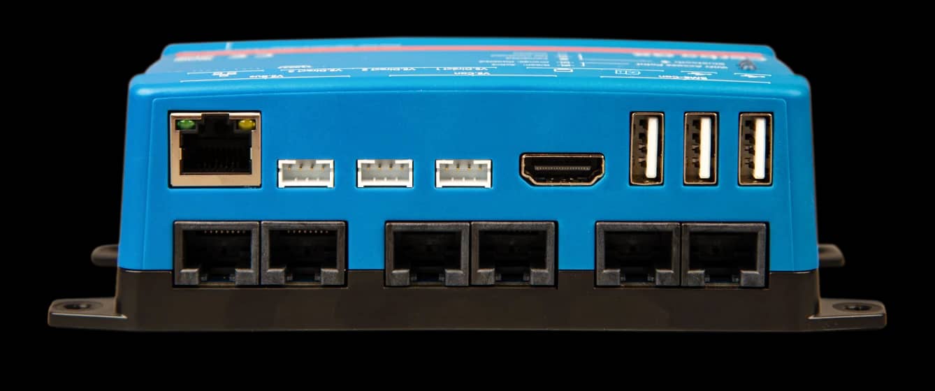 Vue arrière du Nucleo GX avec ses connexions