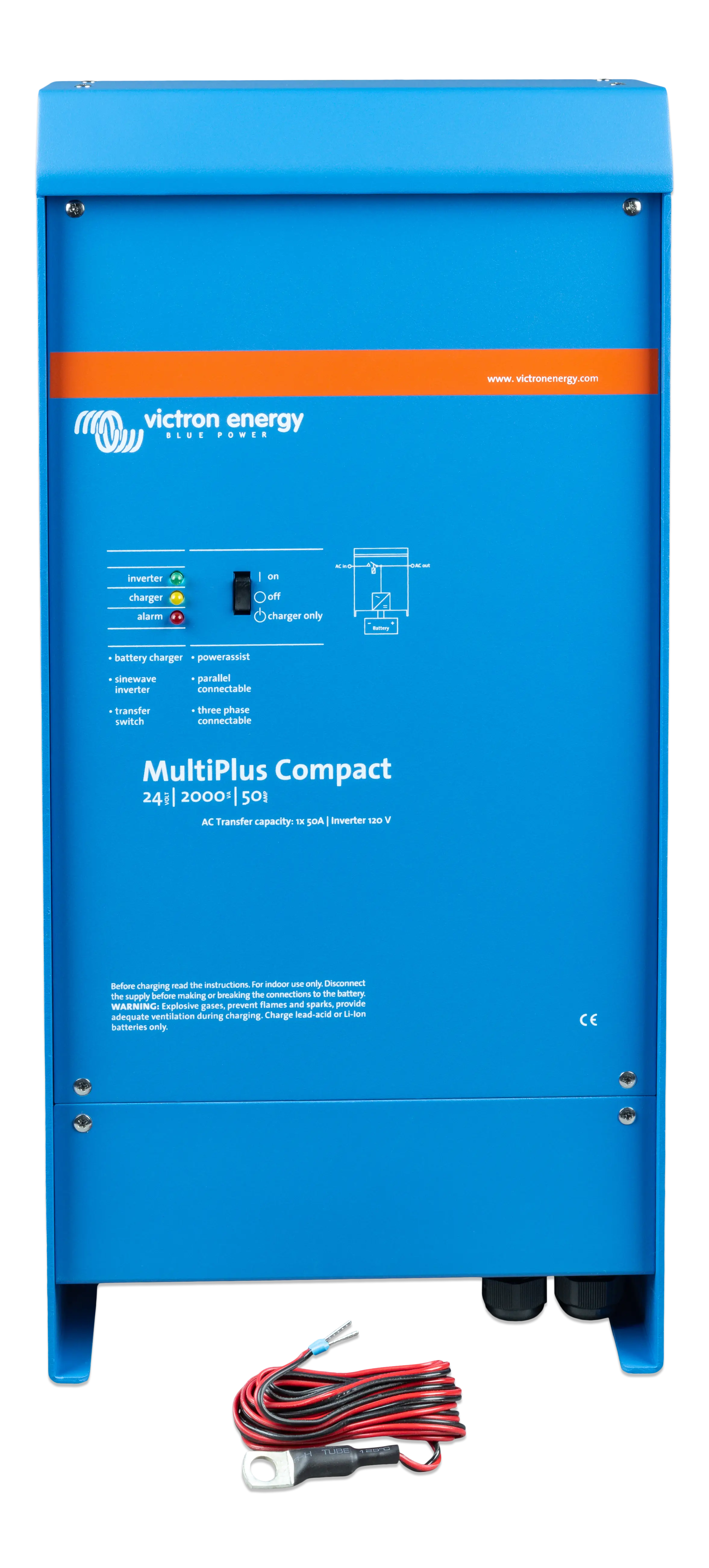 MultiPlus Compact 24V 2000VA 50A 50A 120V VE-Bus  (front + acc)  thumbnail