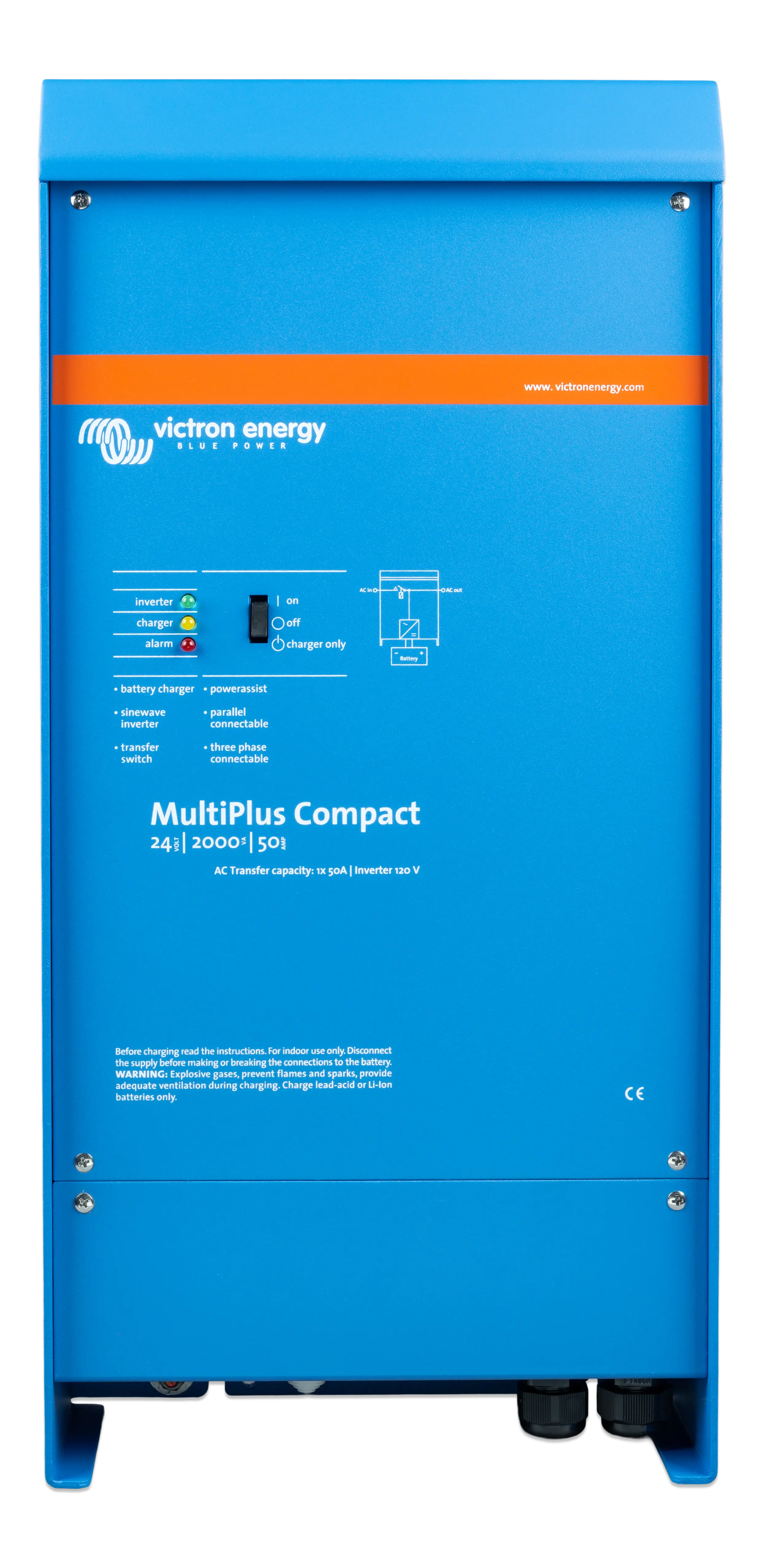 MultiPlus Compact 24V 2000VA 50A 50A 120V VE-Bus  (front)  thumbnail