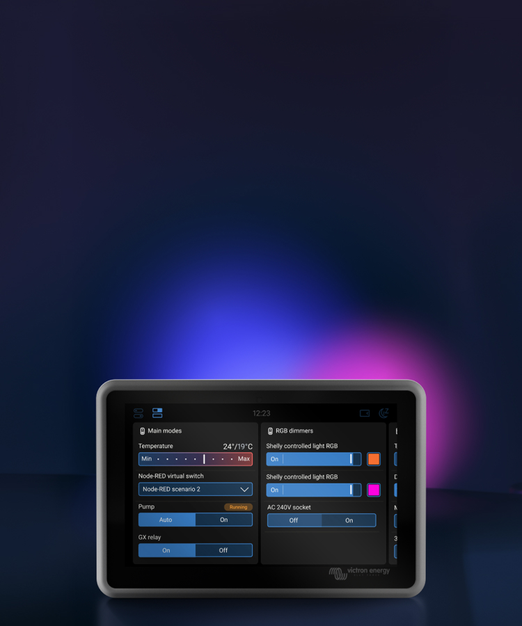 Venus OS  Panneau de commutation