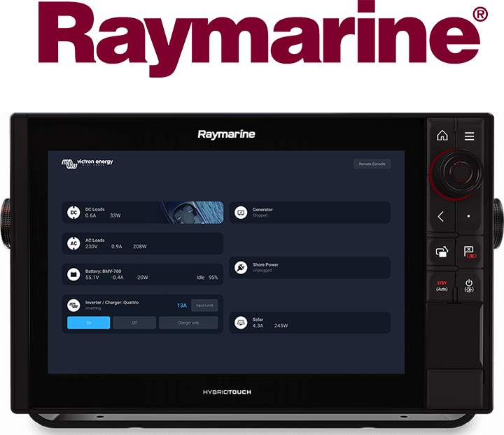 Intégration d’appareils GX aux écrans MFD de navigation – Raymarine